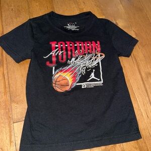 Jordan Kids Black and Red Basketball Graphic Tee
